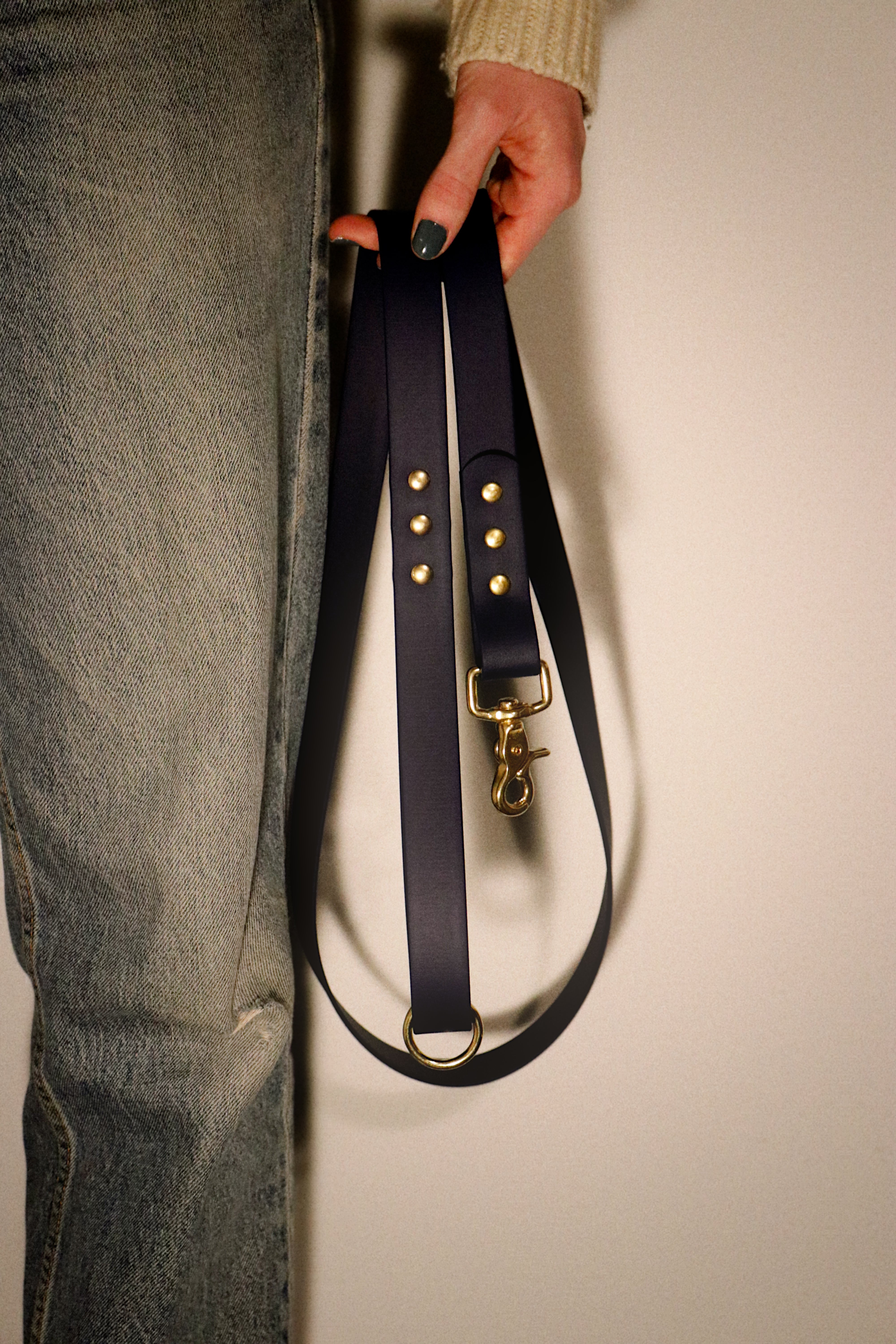 the navy luxe leash